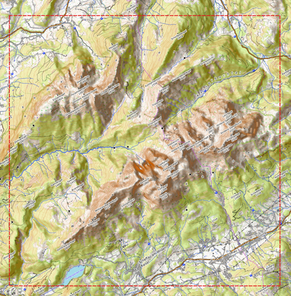 Relief "Oak" Kaisergebirge (Wilder & Zahmer Kaiser)