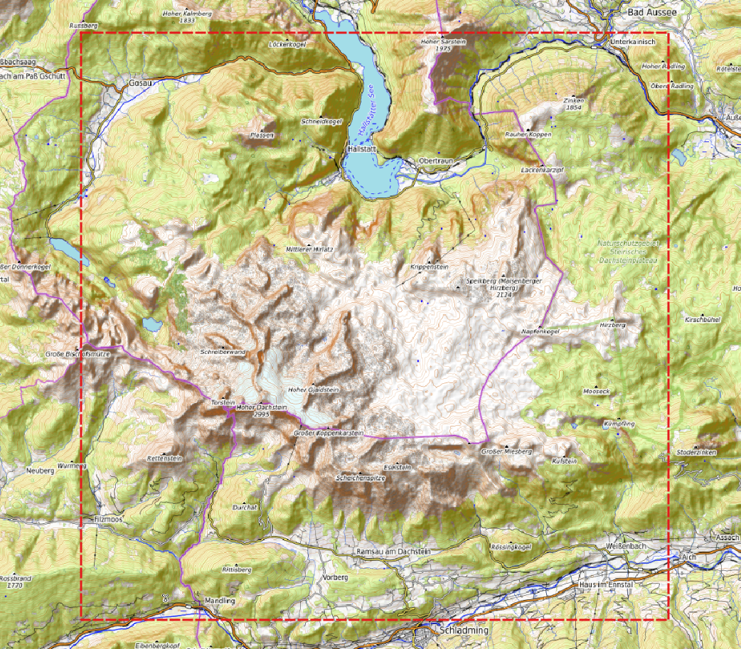 Relief "Oak" Dachstein massif
