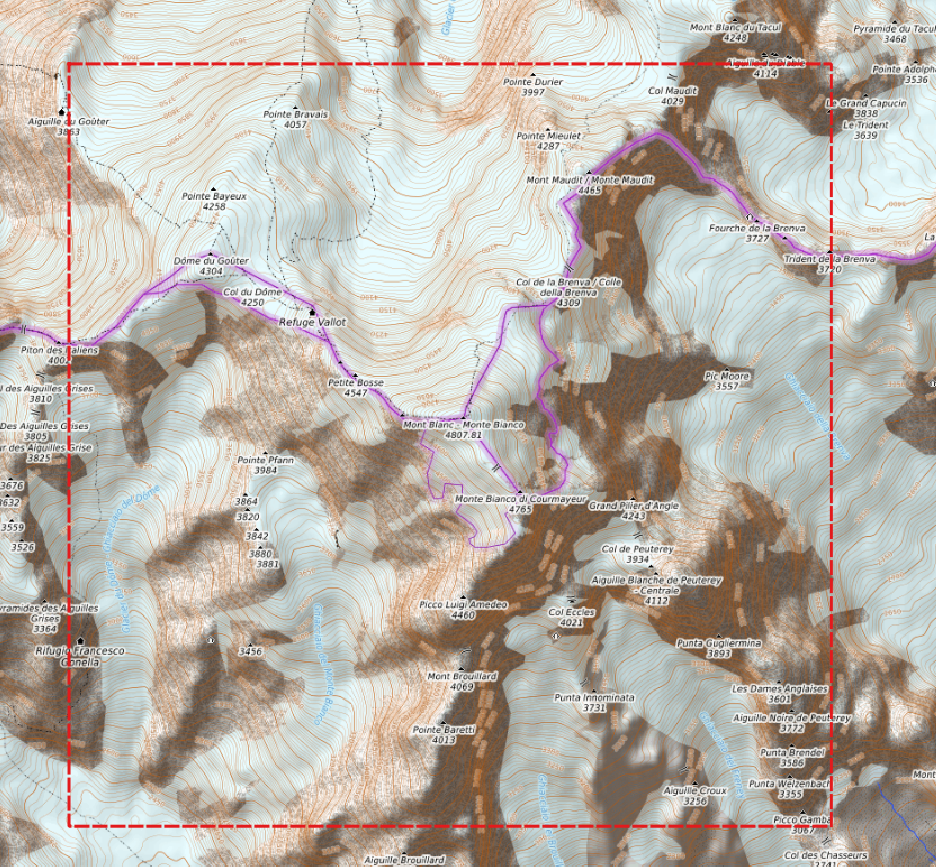 Relief "Oak" Mont Blanc